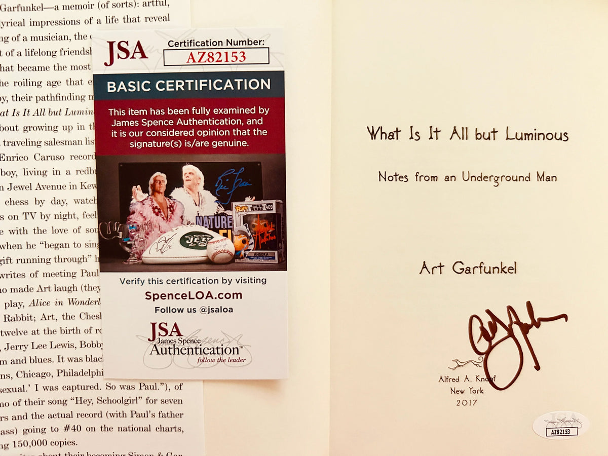 Art Garfunkel signed What Is It All But Luminous 1st edition book - AutographsForSale.com
