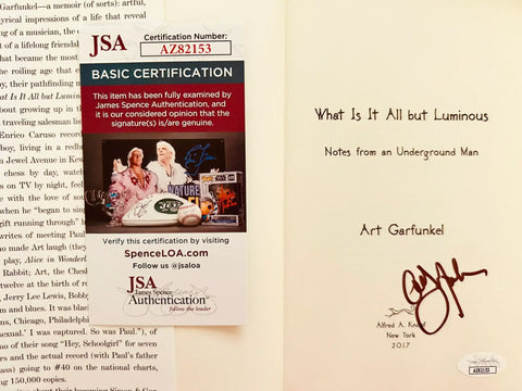 ArtGarfunkelBookSigJSA - AutographsForSale.com