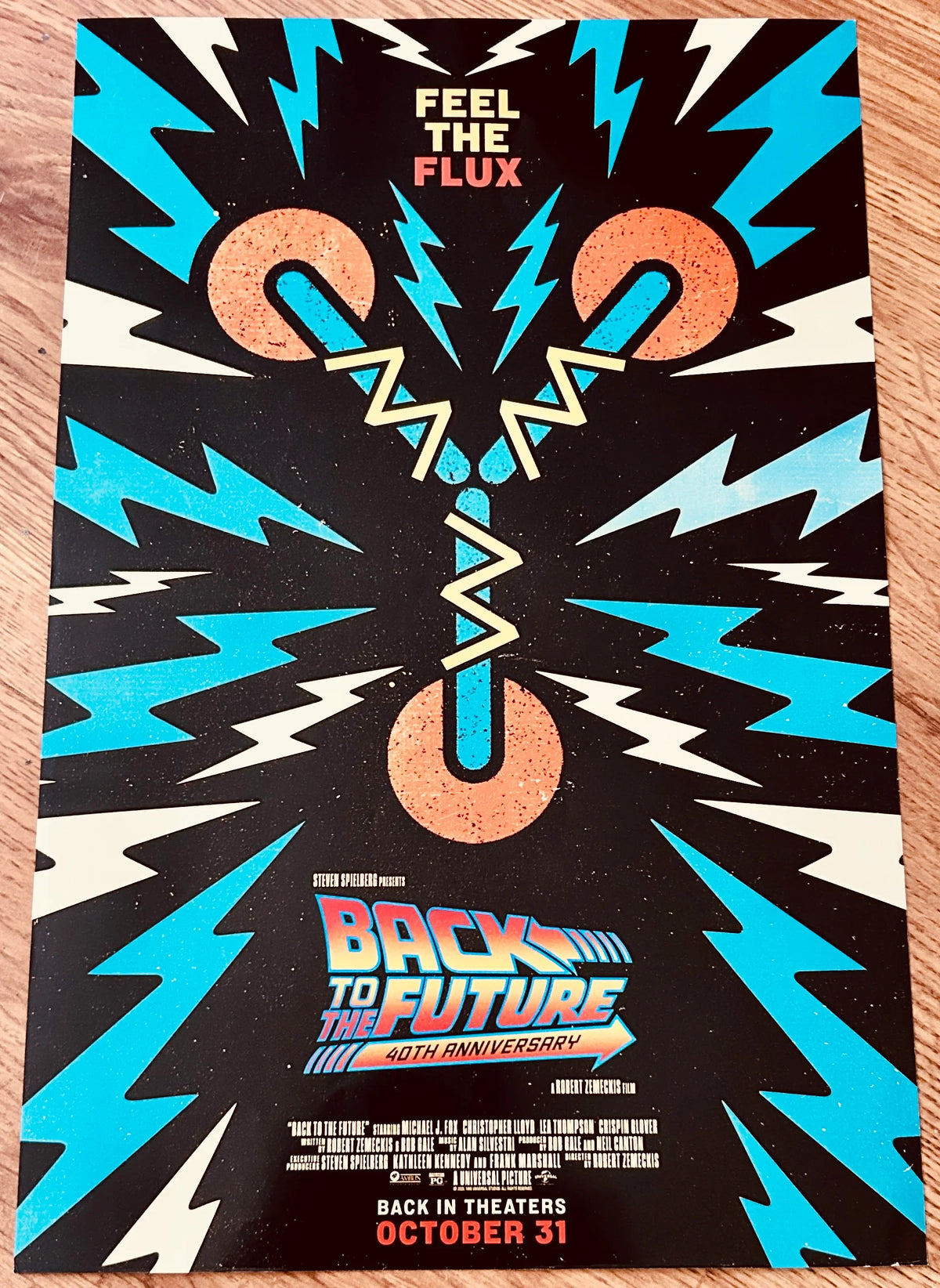 Back to the Future 40th Anniversary 2025 Feel the Flux mini 11x17 movie poster - AutographsForSale.com