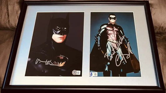 Val Kilmer Chris O'Donnell signed Batman Forever 8x10 photos framed BAS - AutographsForSale.com