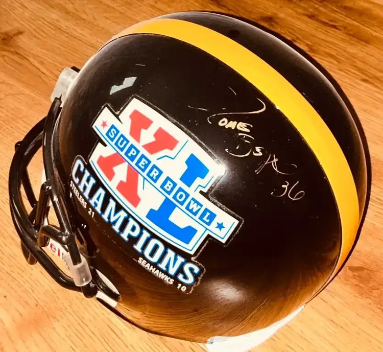 Jerome Bettis signed Steelers Super Bowl 40 Champions full size helmet JSA - AutographsForSale.com