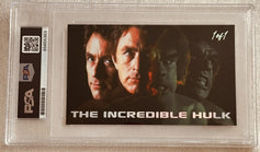 The Incredible Hulk collectible PSA slabbed trading card featuring character transformation, AutographsForSale.com memorabilia.