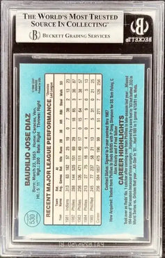 Bo Diaz autographed Cincinnati Reds 1986 Donruss card BAS - AutographsForSale.com