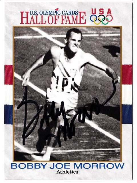 Bobby Joe Morrow autographed 1991 USA Olympic Hall of Fame card - AutographsForSale.com