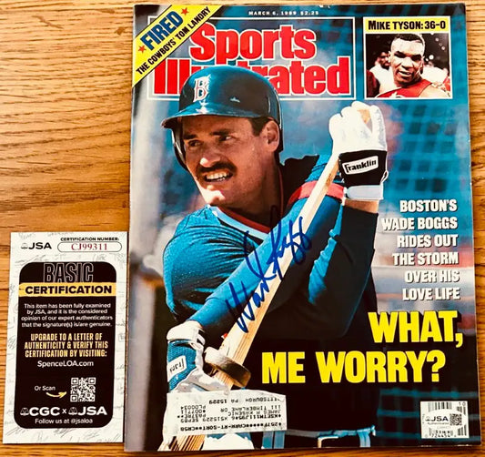 Wade Boggs signed Red Sox 1989 Sports Illustrated magazine - AutographsForSale.com