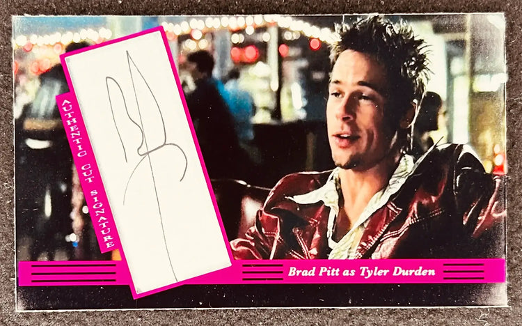Brad Pitt autograph cut signature Fight Club 3x5 card JSA - AutographsForSale.com