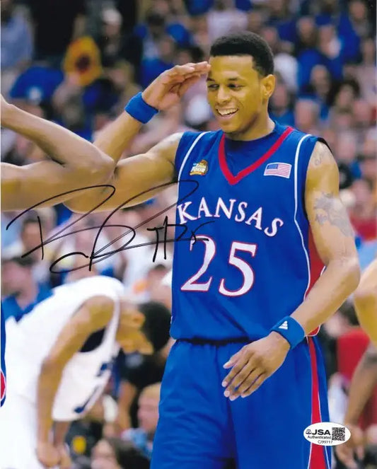 Brandon Rush signed Kansas Jayhawks 2008 NCAA Title 8x10 photo JSA - AutographsForSale.com