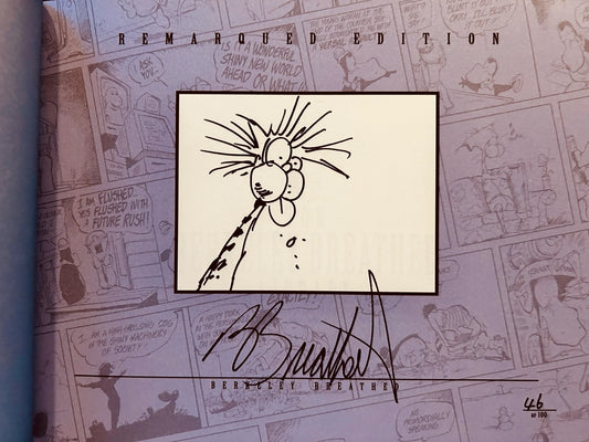 Berke Breathed signed Outland Complete Library book Bill the Cat remarqued - AutographsForSale.com