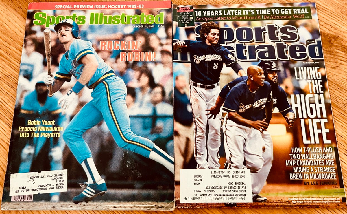Robin Yount 1982 & Ryan Braun Prince Fielder 2011 Brewers SI magazines - AutographsForSale.com