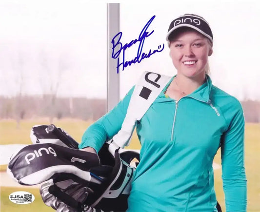 Brooke Henderson autographed LPGA 8x10 photo JSA - AutographsForSale.com