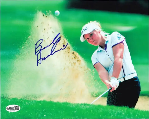 Brooke Henderson autographed LPGA 8x10 action photo JSA - AutographsForSale.com