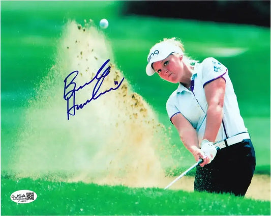 Brooke Henderson autographed LPGA 8x10 action photo JSA - AutographsForSale.com