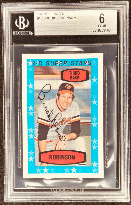 Brooks Robinson Baltimore Orioles 1975 Kellogg's card BGS graded 6 ExMt - AutographsForSale.com