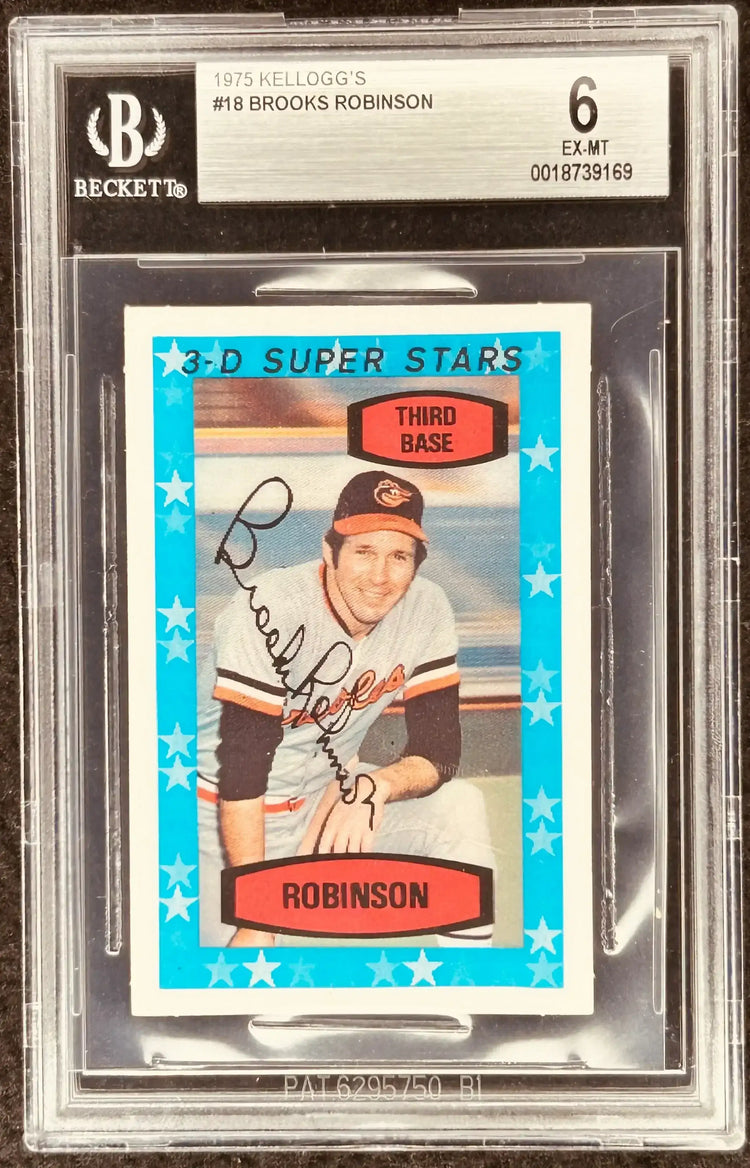 Brooks Robinson Baltimore Orioles 1975 Kellogg's card BGS graded 6 - AutographsForSale.com