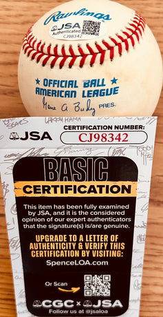 Cathy Guisewite signed doodled Rawlings AL baseball JSA - AutographsForSale.com