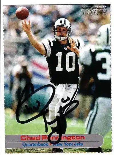 Chad Pennington autographed SI for Kids card - quarterback for the New York Jets, signed in black Sharpie