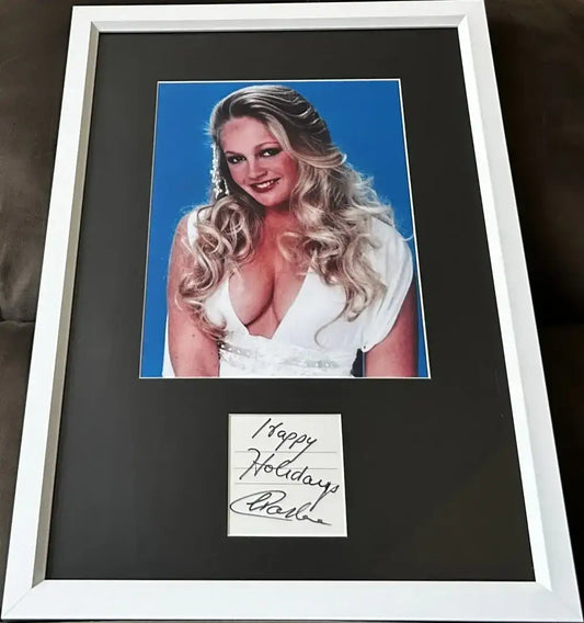 Charlene Tilton autograph framed w/ sexy Dallas 8x10 photo Happy Holidays JSA - AutographsForSale.com