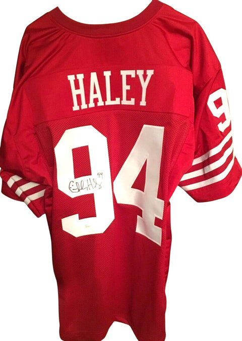 Charles Haley autographed SF 49ers red jersey JSA Witness - AutographsForSale.com