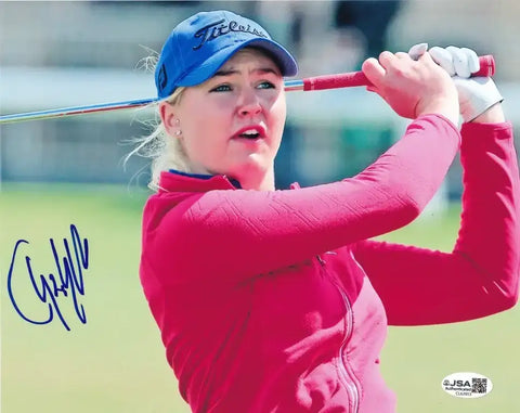 Charley Hull autographed 8x10 LPGA golf photo JSA - AutographsForSale.com