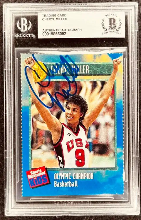 Cheryl Miller autographed Olympic champion basketball trading card, Beckett authenticated