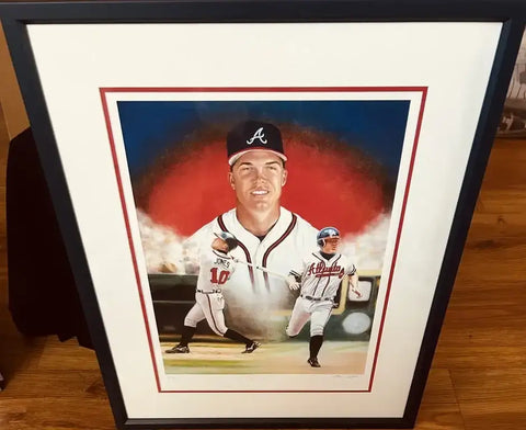 Chipper Jones signed Atlanta Braves giclee art print framed - AutographsForSale.com