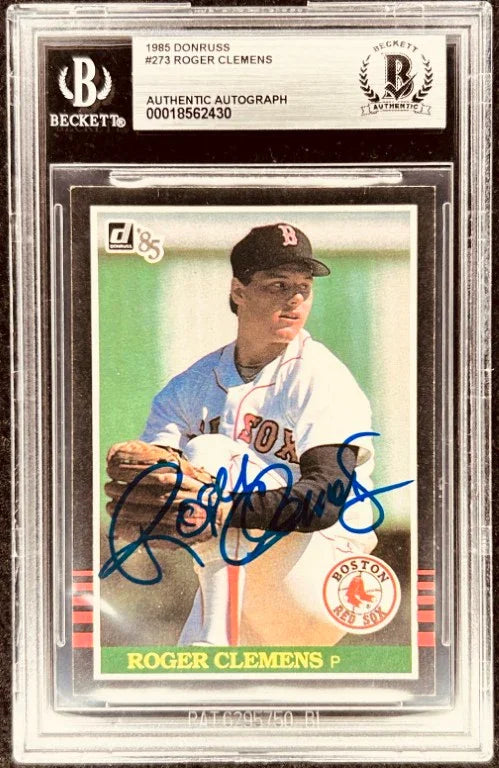 Roger Clemens autographed Red Sox 1986 Donruss card BAS - AutographsForSale.com