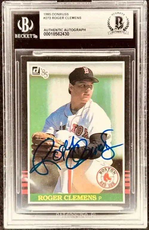 Roger Clemens autographed Red Sox 1986 Donruss card BAS - AutographsForSale.com