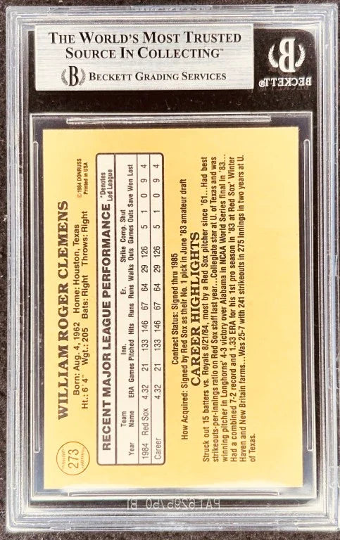 Roger Clemens autographed Red Sox 1986 Donruss card BAS - AutographsForSale.com