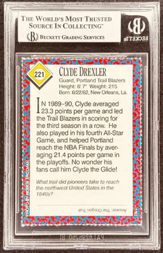 Clyde Drexler signed Blazers 1991 SI for Kids card BAS slab - AutographsForSale.com
