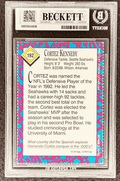 Cortez Kennedy signed Seahawks 1993 SI for Kids card BAS slab - AutographsForSale.com