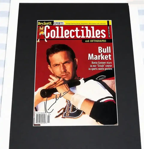 Kevin Costner signed Bull Durham movie 1998 Beckett cover framed JSA - AutographsForSale.com