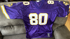 Cris Carter Minnesota Vikings Reebok purple jersey NEW - AutographsForSale.com
