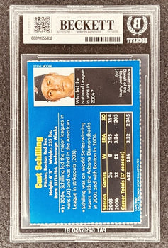 Curt Schilling signed Red Sox 2005 SI for Kids card BAS (back)