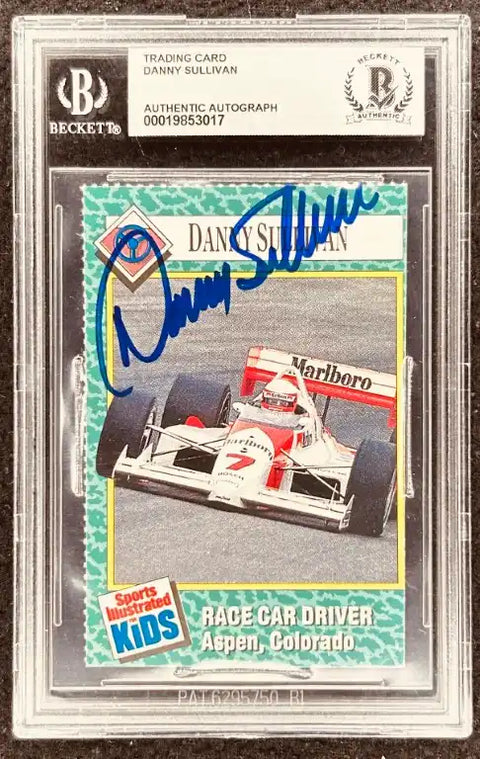 Danny Sullivan autographed racing card, signed memorabilia, Beckett authenticated, Marlboro race car