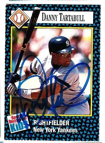 Danny Tartabull autographed SI for Kids card - outfielder for the New York Yankees, signed in blue Sharpie