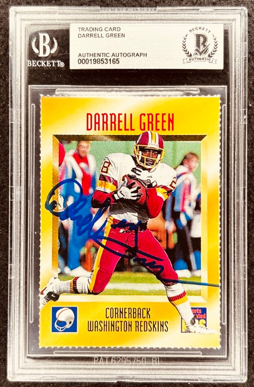 Darrell Green signed Redskins 1996 SI for Kids card BAS slab - AutographsForSale.com
