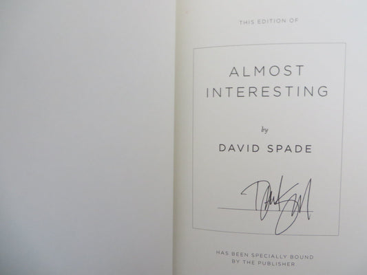 David Spade signed 'Almost Interesting' book, authentic autograph edition