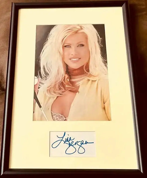 July 1998 Playmate Lisa Dergan autograph framed w/ Playboy photo JSA - AutographsForSale.com