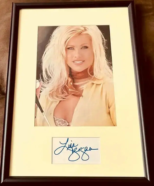 July 1998 Playmate Lisa Dergan autograph framed w/ Playboy photo JSA - AutographsForSale.com
