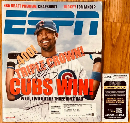 Derrek Lee autographed Chicago Cubs 2005 ESPN magazine JSA - AutographsForSale.com