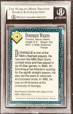 Dominique Wilkins signed Atlanta Hawks 1992 SI for Kids card BAS slab - AutographsForSale.com