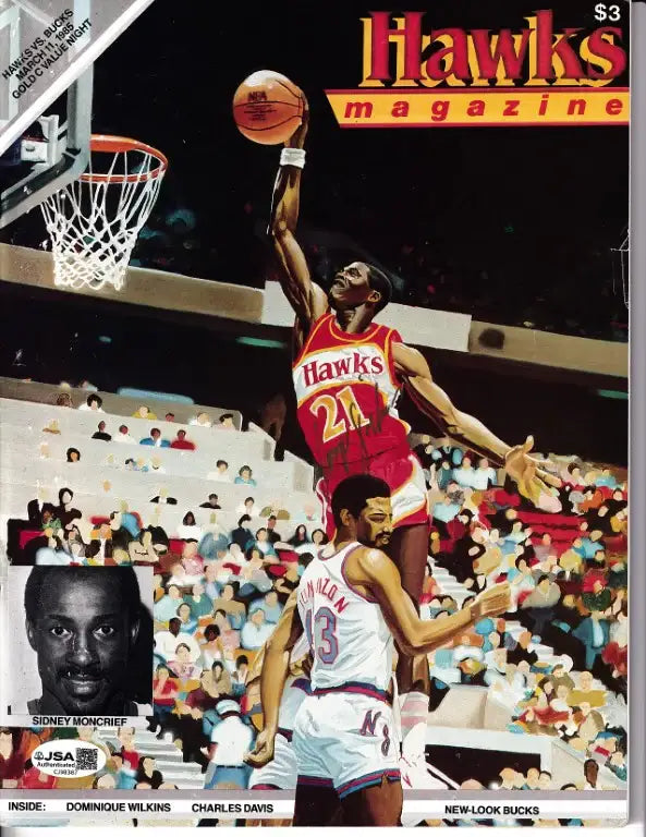 Dominique Wilkins signed Atlanta Hawks 1985 program JSA - AutographsForSale.com