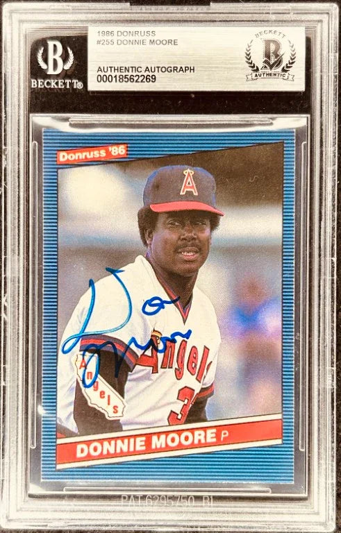 Donnie Moore signed California Angels 1986 Donruss card BAS slab - AutographsForSale.com