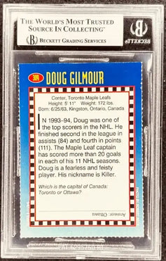 Doug Gilmour signed Maple Leafs 1994 SI for Kids card BAS slab - AutographsForSale.com