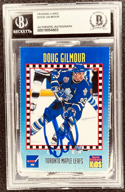 Doug Gilmour signed Maple Leafs 1994 SI for Kids card BAS