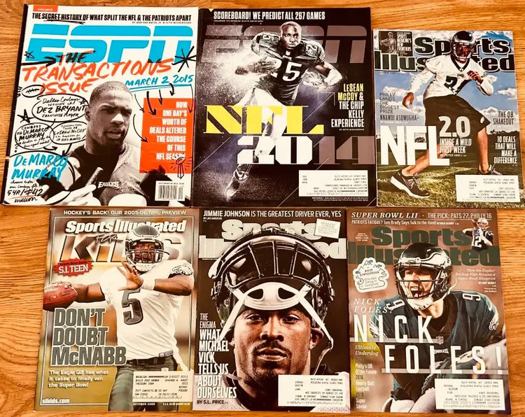 6 Philadelphia Eagles SI ESPN magazines Donovan McNabb LeSean McCoy Foles - AutographsForSale.com