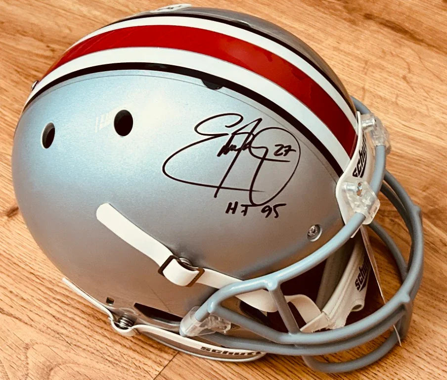 Eddie George signed Ohio State full size helmet inscribed HT 95 (JSA) - AutographsForSale.com
