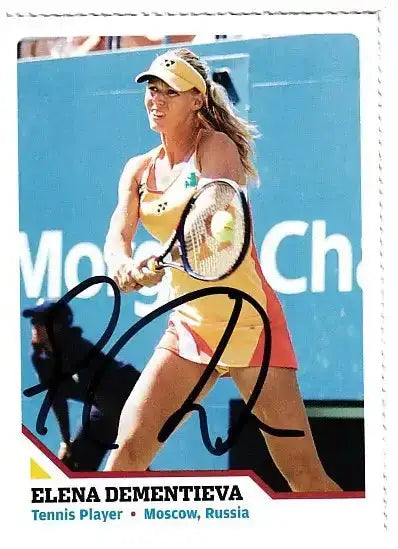 Elena Dementieva autographed SI for Kids card - tennis player, signed in black Sharpie