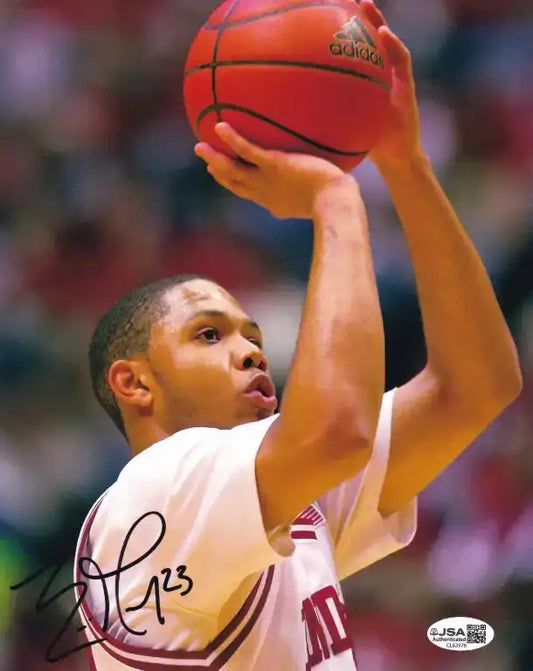 Autographed basketball photo of player shooting, JSA certified, NBA memorabilia