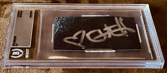 Eve Harlow authentic autograph cut in Beckett graded case, signed memorabilia collectible